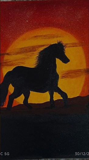 How to Paint a Horse with Acrylics#art #acrylic #horse #howtodraw