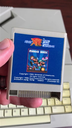 It’s the Atari XE Computer! Games and computing! #atari #atarixe #ataricomputer #computers #retrocomputer #antiquecomputers #mariobros #videogames #videogame #8bit #retrogaming #genx #genxtiktokers #vintagecomputer