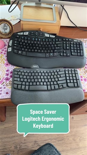 Visually this just lightened my load on my desk! #logitech #ergonomickeyboard #keyboard #computer #ad for tiktokshop @Logitech