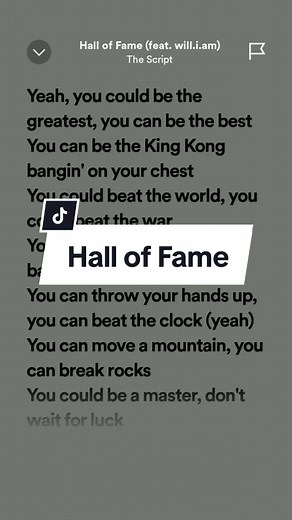 The Script - Hall of Fame Lyrics