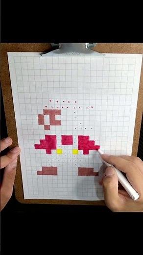 HOW TO DRAW MARIO IN PIXEL ART | 40 YEARS #SuperMario40th #MarioPixelArt #Shorts