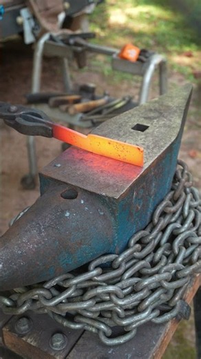 Some might say knife making is hard #blacksmith #medievalblacksmith #forging #blade