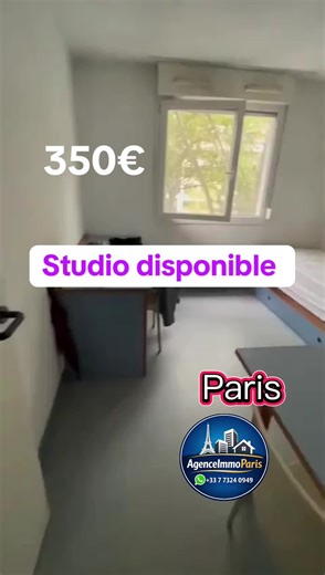 🚨Studio dispo maintenant à Paris ! ✨Idéal étudiant ou couple 📩infos et visite en privé uniquement #paris #studio #logement