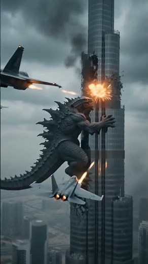 Godzilla vs Burj Khalifa: Who Wins? #shorts #monster