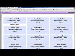 How to Print Fluorescent Labels