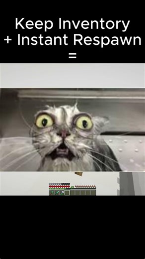 Minecraft Instant Respawn + Keep Inventory #minecraft #shorts