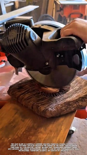 Amazing Circular Wood Carving Technique Using a Miter Saw | Creative Woodworking Idea.