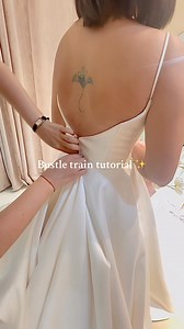 31K views · 104 reactions | Adetailed tutorial on how to bustle a bridal train for future brides to reference 爵 #bridalgown #howtobustleatrain #bustlegown #bridalhacks #bridaltips | Nicole Lim | Facebook