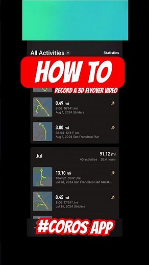 How to Create a 3D Flyover Video of Your Run in the COROS App 🗺️✨@COROSGlobal #shorts