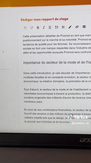 Utiliser l'IA pour Rédiger un Rapport de Stage