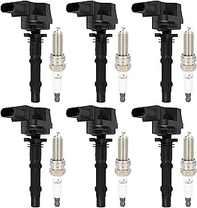 ECCPP UF535 6 ignition coils with 6 iridium Spark Plugs for Dodge for Mercedes-Benz 2007 2008 Sprinter 2500 3500 C230 C280 C300 C350 CL550 ML450 SLK280 2011 2012 2015 3.0L V6 5.5L 4.7L V8 3.5L C1656