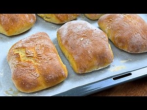 Bread recipe! No kneading! The easiest way to make ciabatta bread!