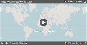 900 Bus Route (B'ham To Coventry Pool Meadow) on plotaroute.com