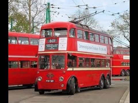 London Trolley Buses Trip 1950's The Good Old Days