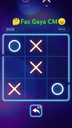 #Tic Tac Toe – Beat the AIXO Battle | Human vs AINeon Tic Tac Toe Game