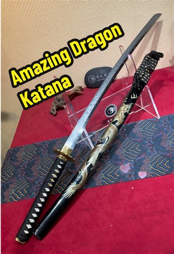 Please give this masterpiece katana a proper name. 🐉 Amazing stunning dragon katana. 🥳 incredible beautiful Hitatsura Hamon pattern. 🔥 #katana #sword #samurai #bushido #craftsmanship