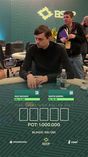 HUGO MACHADO SE DÁ BEM CONTRA MARTIN KABRHEL! #bsop #poker