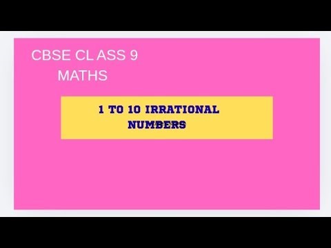CBSE Class 9 Maths | 1 to 10 Irrational Numbers You Must Know 😲 | Number System