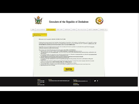 How To Book An Appointment For Passport And Or Birth certificate Application Zimbabwe Embassy SA