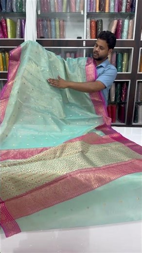 Chanderi tissue saree #ChanderiSilk #KatanSilk #HandloomLove #SareeTrends2026 #weavers