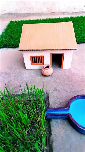 Mini toy's 🧸 house 🏠 kids 😜 cartoon Mini hand pump ⛽ motor water project for cow 🐄 #kids #minitoys #minihouse #cartoon #treding