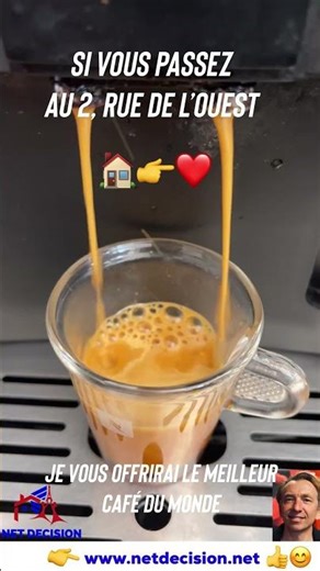 Si vous passez au 2, rue de l’Ouest, ￼ Nanterre, je vous offrirai le meilleur café du monde❤️