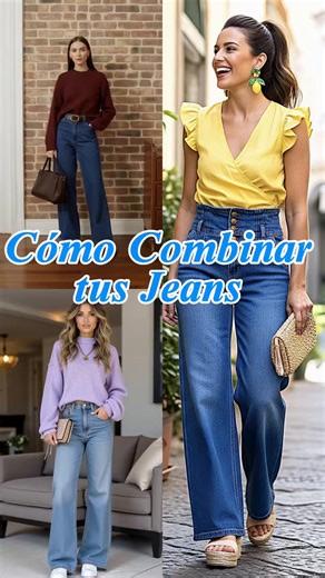 Aprende que tonos combinan mejor con tus jeans y deja de improvisar tus outfits. Descubre cómo usar el contraste y la profundidad del color para verte más pulida y sofisticada. #moda #jeans #estilo #ideas #outfis