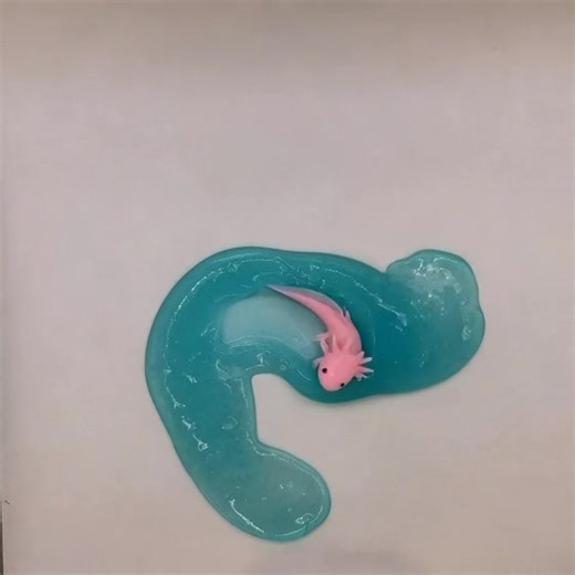 Axolotl Slime #slime #asmr #satisfying #fyp #satisfyingvideo