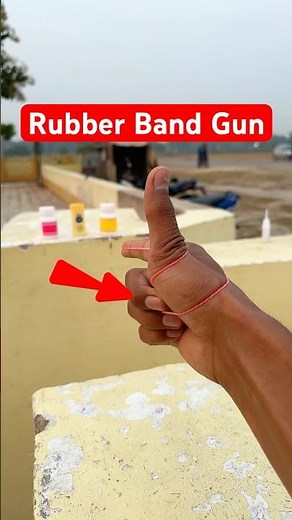Make Rubber Band Gun 🔫 Science Experiment #tricks #shorts
