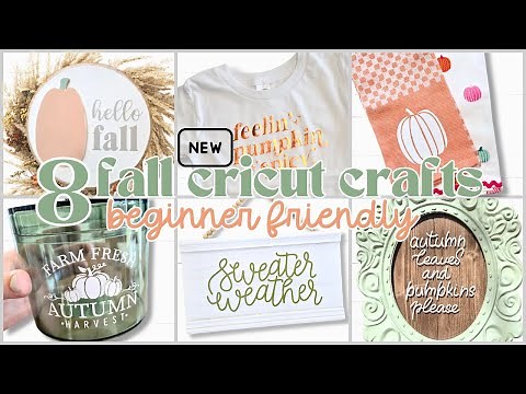 8 Must-Try Fall Cricut Crafts for Beginners 🍂 Simple & Stunning DIYs! | #fallcrafts