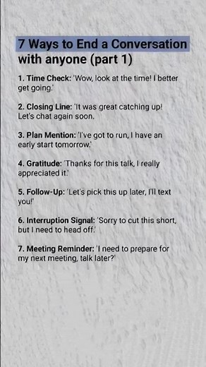 7 Polite Ways to End a Conversation Smoothly