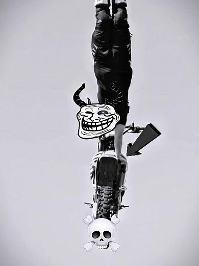 Stunts are only for real men 🤡💀 || #dirtbike #stunts #edits #trollface #motocross #shorts