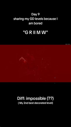 Day 9 sharing my GD levels because I am bored pretty sure is harder than The current top 1 challenge. however, the gameplay sucks pretty bad, it is just not enjoyable at all. Is just extreme difficulty. I still think it is the best decorated challenge out there honestly. #geometrydash #GD #vcs #robtop #horror