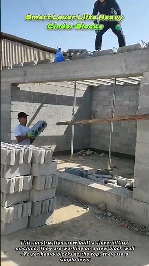 Smart Lever Lifts Heavy Cinder Blocks