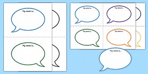 My Name Is Speech Bubbles