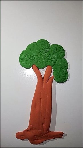 DIY tree 🌲 by clay art#art#creativeclayideas