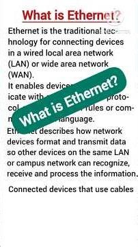 Explain Ethernet in Computer||What is Ethernet|| #computer #computerknowledge