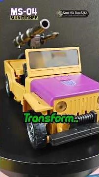 Transform SWINDLE (G1) - Magic Square MS04 Munitioner - Jeep transform to Robot #transformers