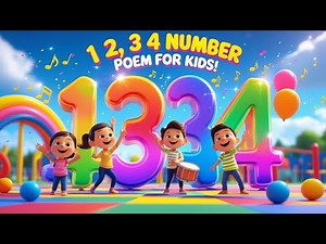 👉 1 2 3 4 Number Song for Kids | Fun Counting Poem | Learn Numbers with Music | Kids Rhyme 3D