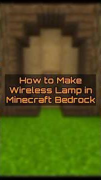 MCPE Wireless Lamp Tutorial with Command Blocks