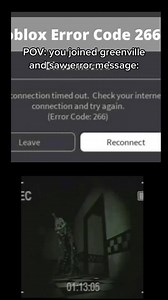 This roblox error is code 266 #robloxerrorcode266 #roblox #robloxgreenville #greenville #osc #fyp