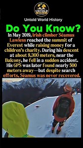 He Reached Everest’s Summit… Then Vanished on the Descent. #history #shorts