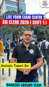 Sbi Clerk Shift - 1 🔥 | Live From Exam Centre ✅ #bankersground #sbi #motivation #education #sbiclerk