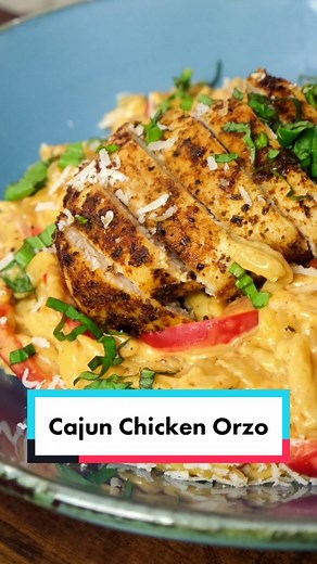 Our Creamy Cajun Chicken Orzo is a must try and the epitome of comfort food 😍 #fyp #foodtiktok #tiktokcooks #recipe #comfortfood