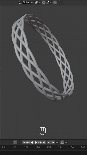 how to make a braided ring in blender #blender #3dmodeling #tutorials #shorts