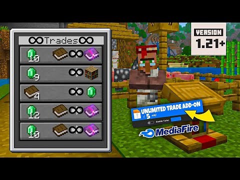 💎 Infinite Villager Trades Addon for MINECRAFT 1.21+ | Unlimited Emeralds & Enchants! 🛒🔥