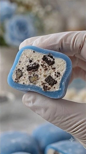 Blueberry Oreo Mochi Ice Cream 💙🍪 | Soft & Chewy Homemade Japanese Dessert | ASMR Recipe#mochioreo
