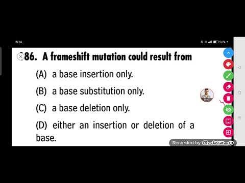 A frameshift mutation could result from _____.