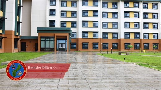 Bachelor officer quarters provide housing for single service members on Guam