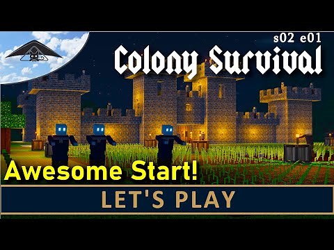 Awesome start! Let's Play Colony Survival s02 e01
